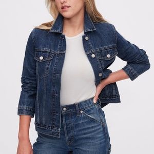 GAP Icon Dark Wash Denim Jacket.